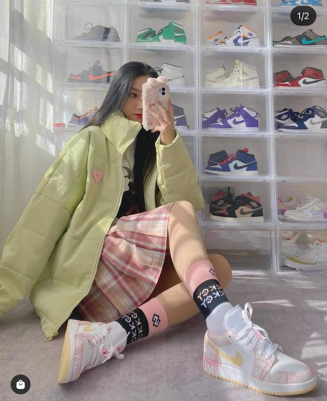 outfit phối đồ cùng Air Jordan 1 Low Paint Drip
