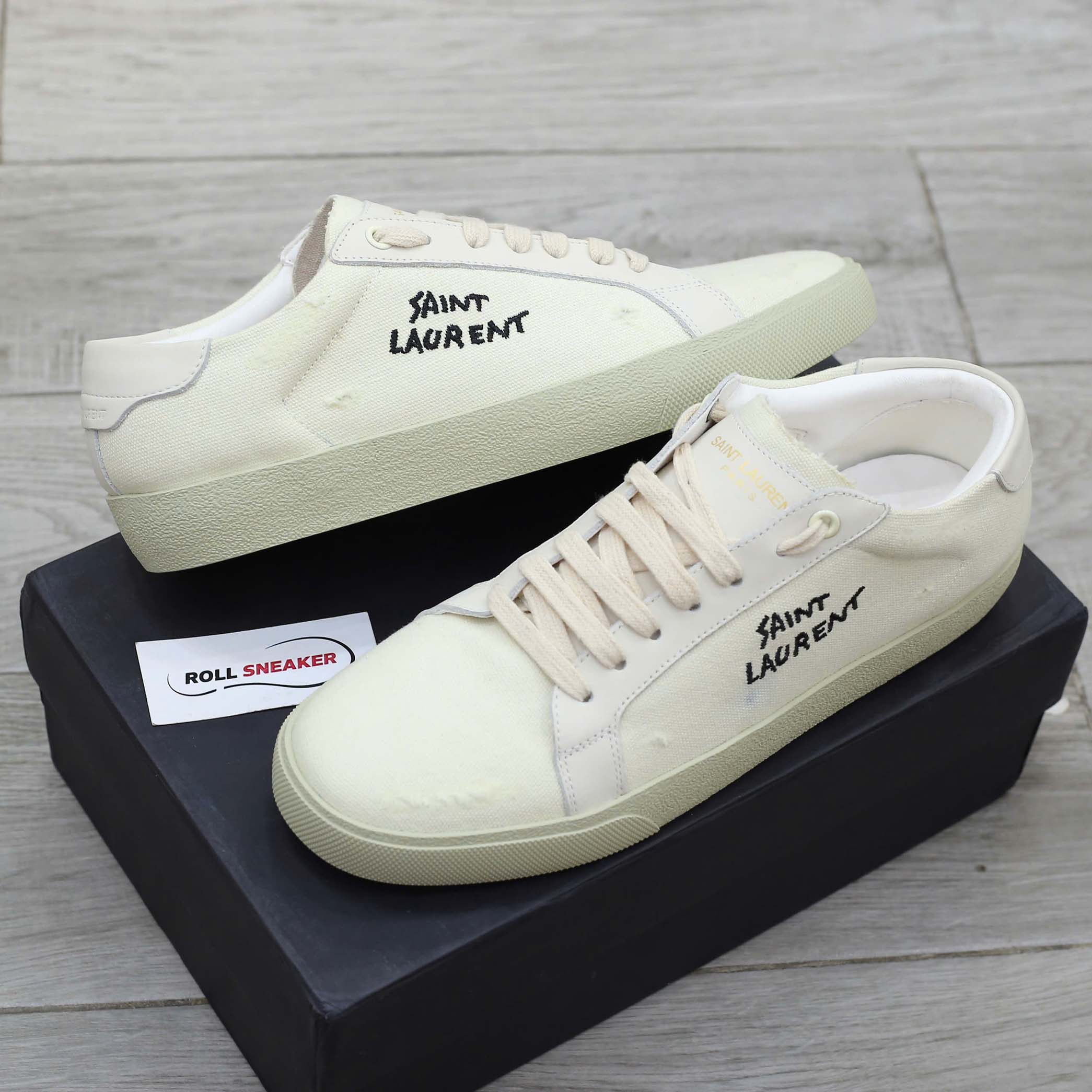 so sánh Giày Saint Laurent Court Classic trắng Siêu Cấp chuẩn