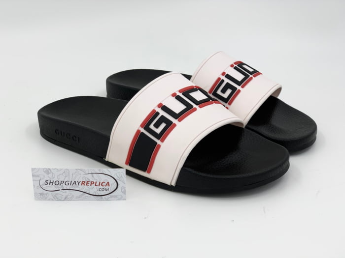 Dép Gucci Stripe Slide White  chính hãng có giá khoảng 11 triệu đồng