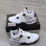 Giày Nike Air Jordan 4 White Cement Replica