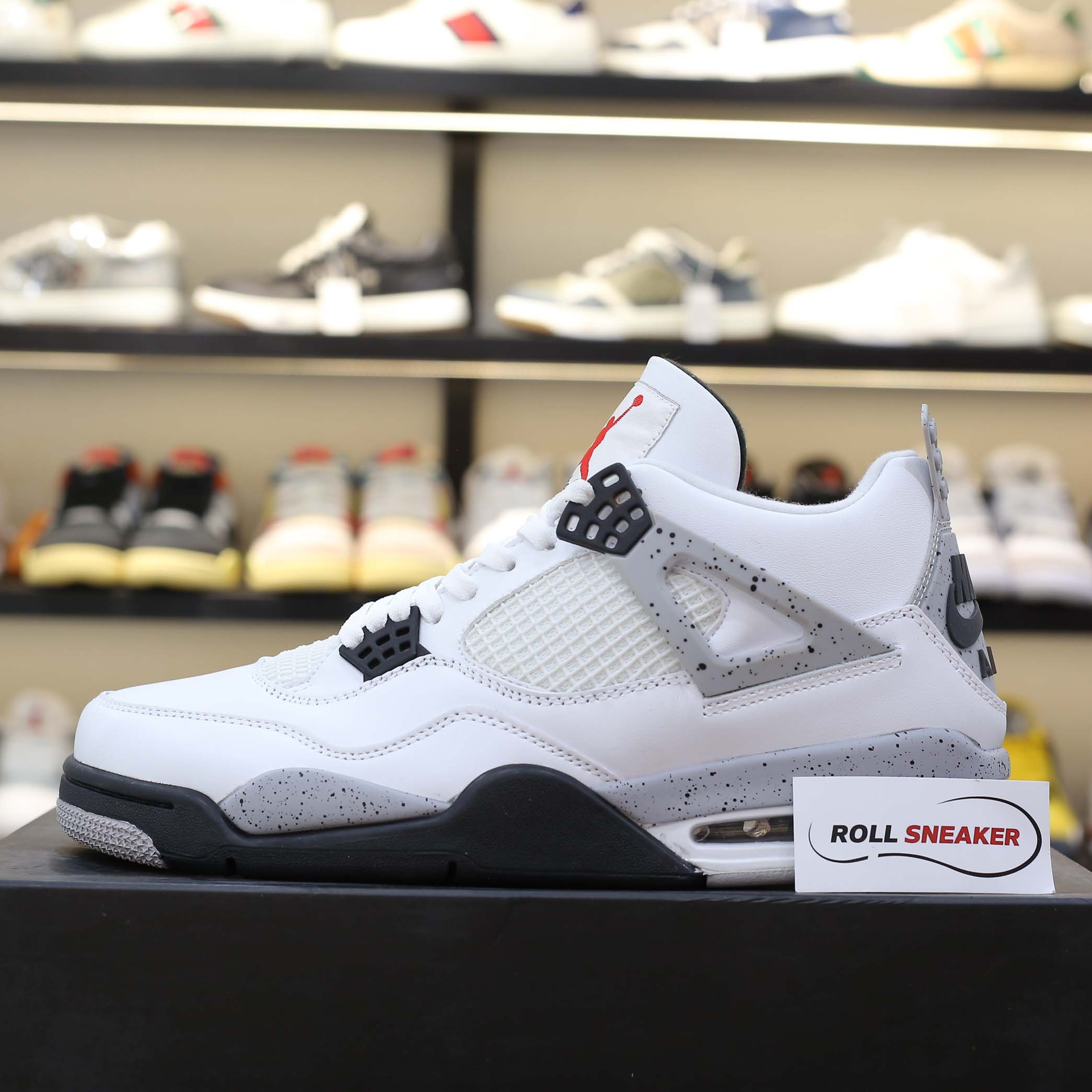 Giày Nike Air Jordan 4 Retro White Cement