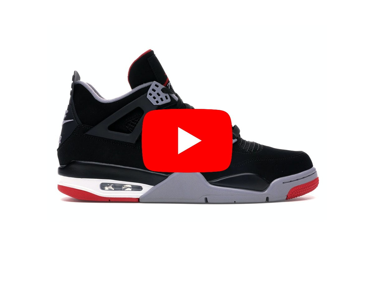 unbox giày nike air jordan 4 đen đế đỏ bred rep