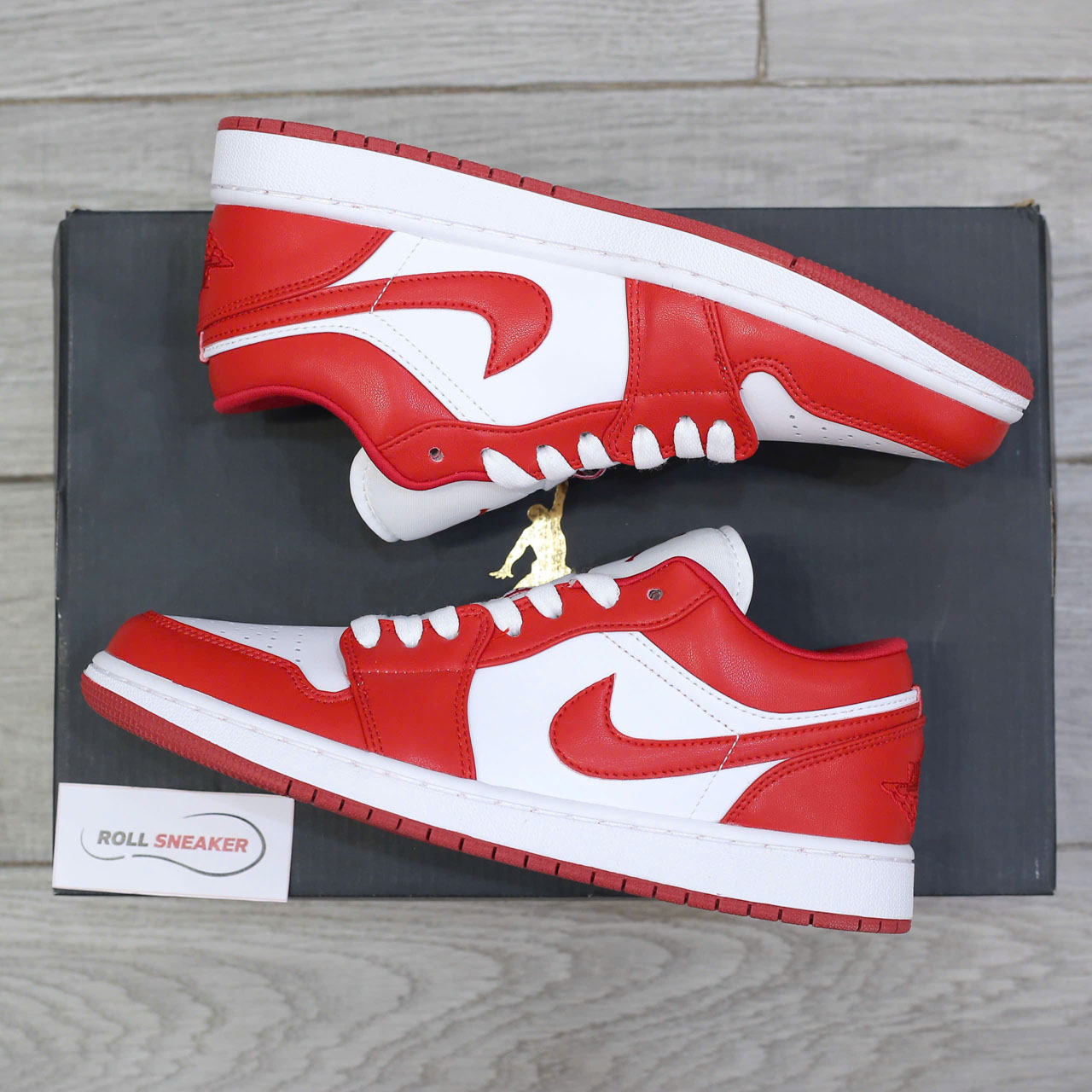 gót giày Air Jordan 1 Low Gym Red White