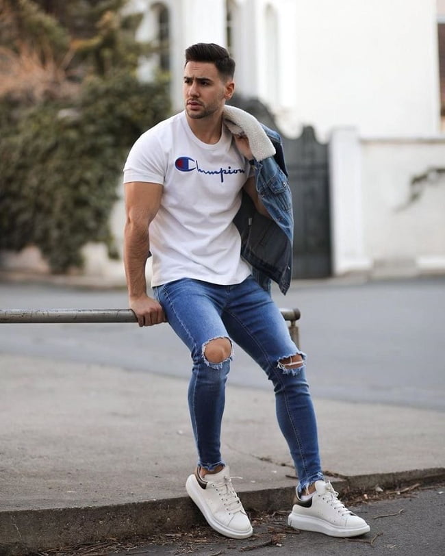 outfit phối đồ giày mcqueen