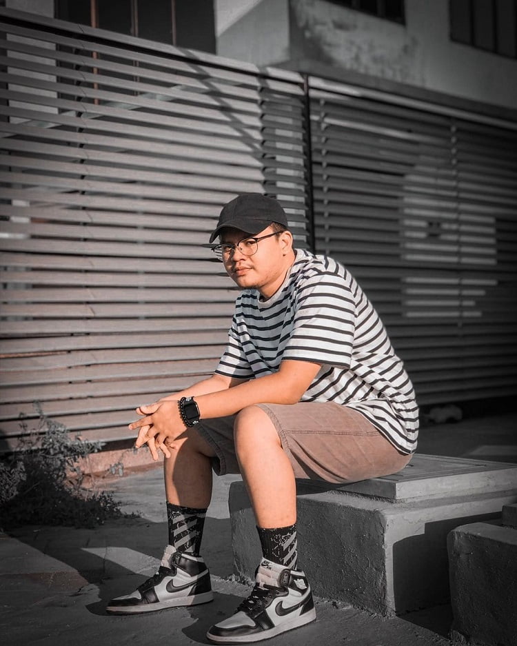 trẻ trung năng động cùng giày air jordan với quần short nam