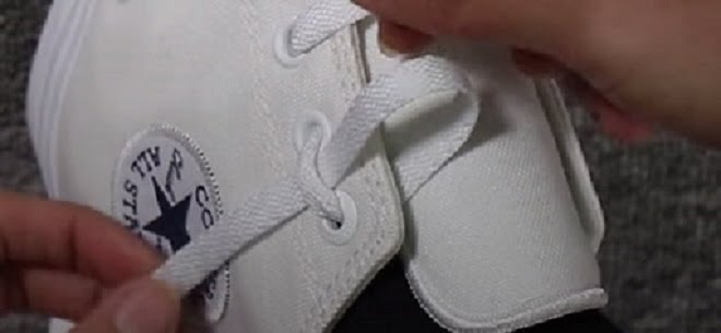cách thắt dây giày converse cao cổ 8 lỗ