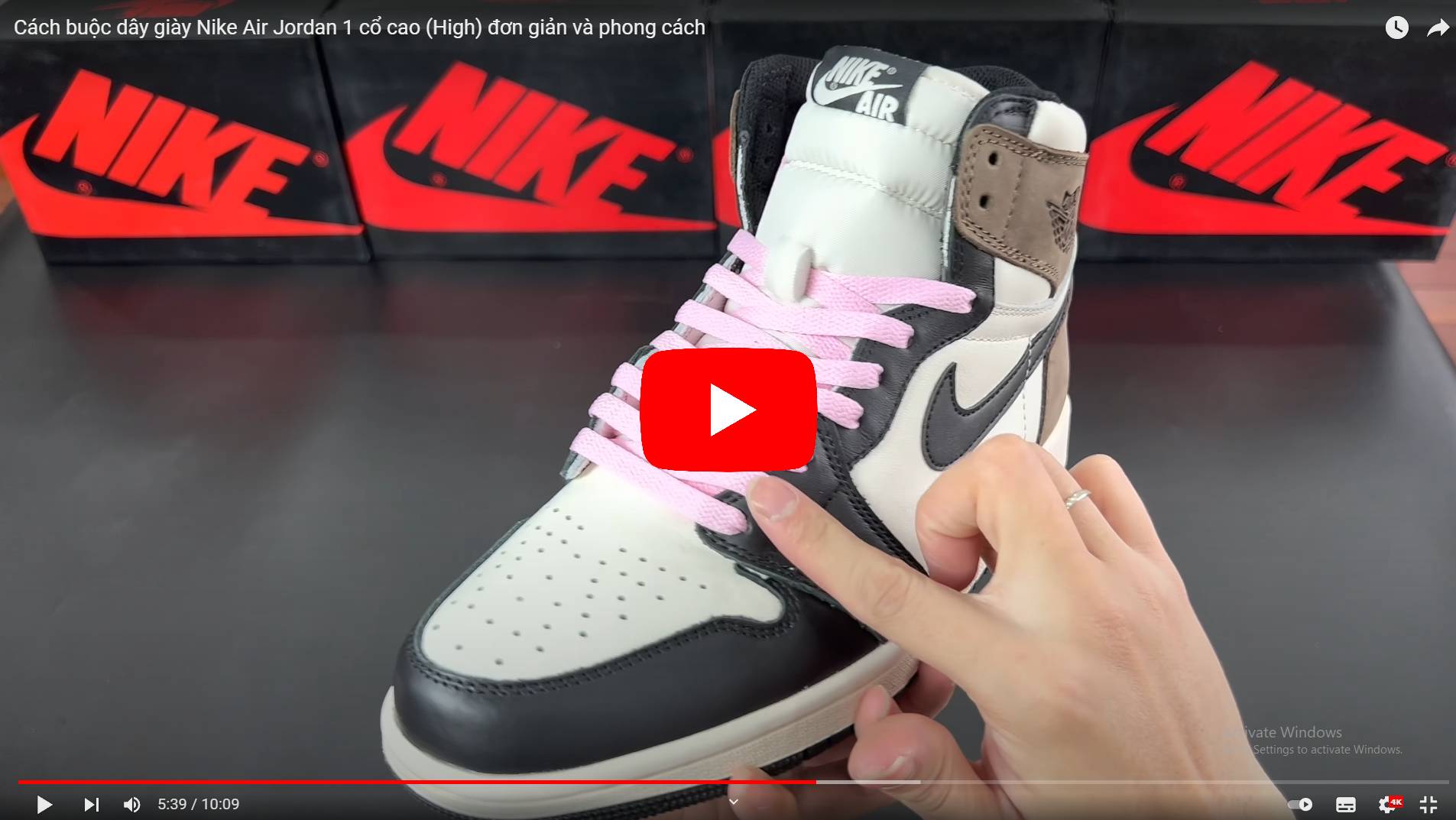 cách buộc dây giày air jordan 1 high cổ cao đẹp và chất