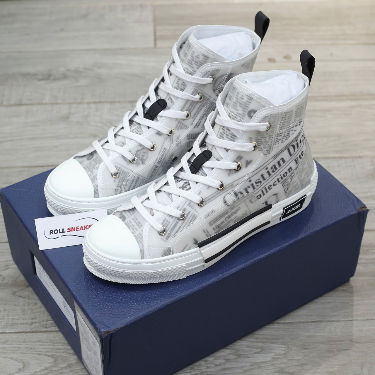Giày Dior B23 High Top Daniel Arsham Newspaper Chuẩn 99% Auth