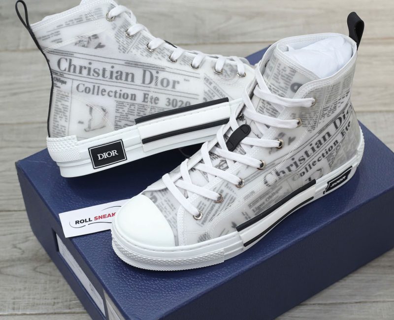 Giày Dior B23 High Top Daniel Arsham Newspaper Chuẩn 99% Auth