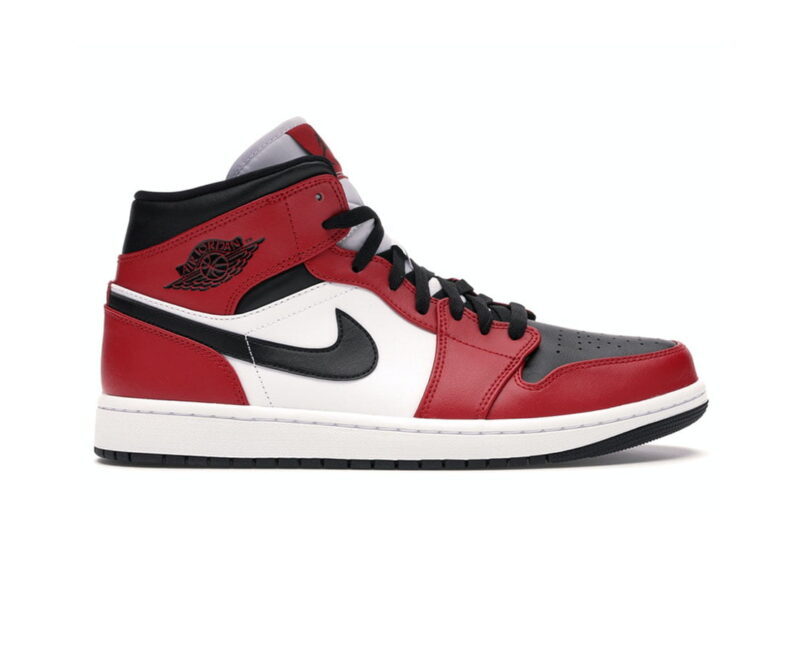 Giày Nike Air Jordan 1 Mid Chicago Toe replica