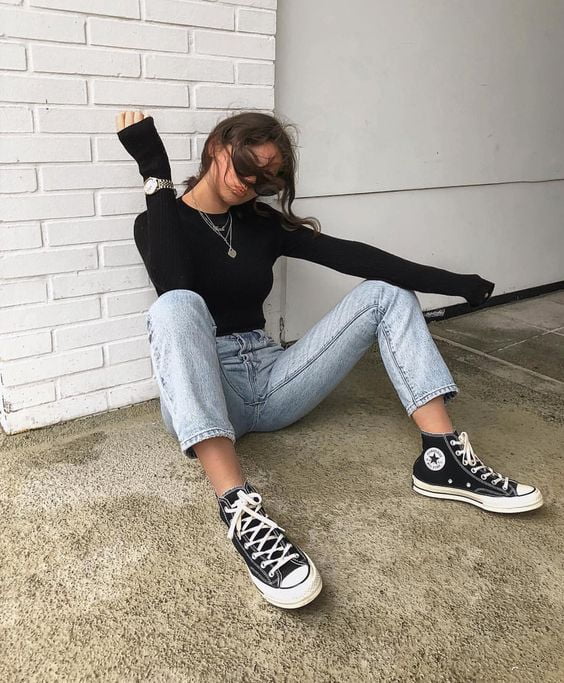mix đồ nữ converse