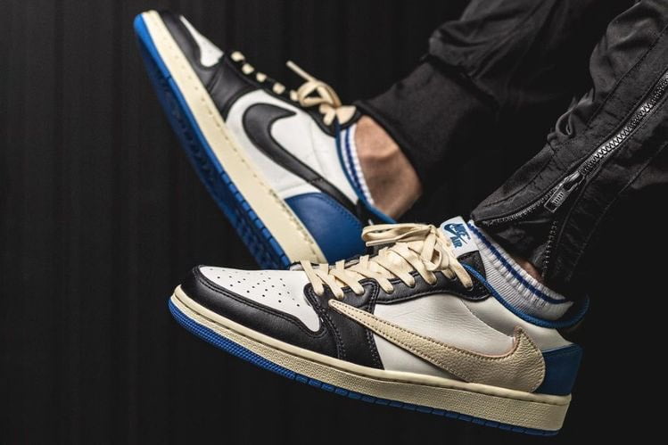 phối đồ air jordan 1 low travis scott fragment jogger nam