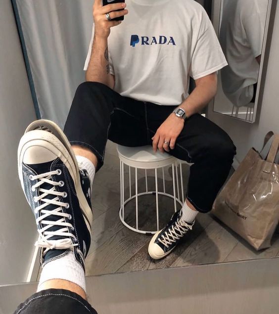 phối đồ với giày Converse nam