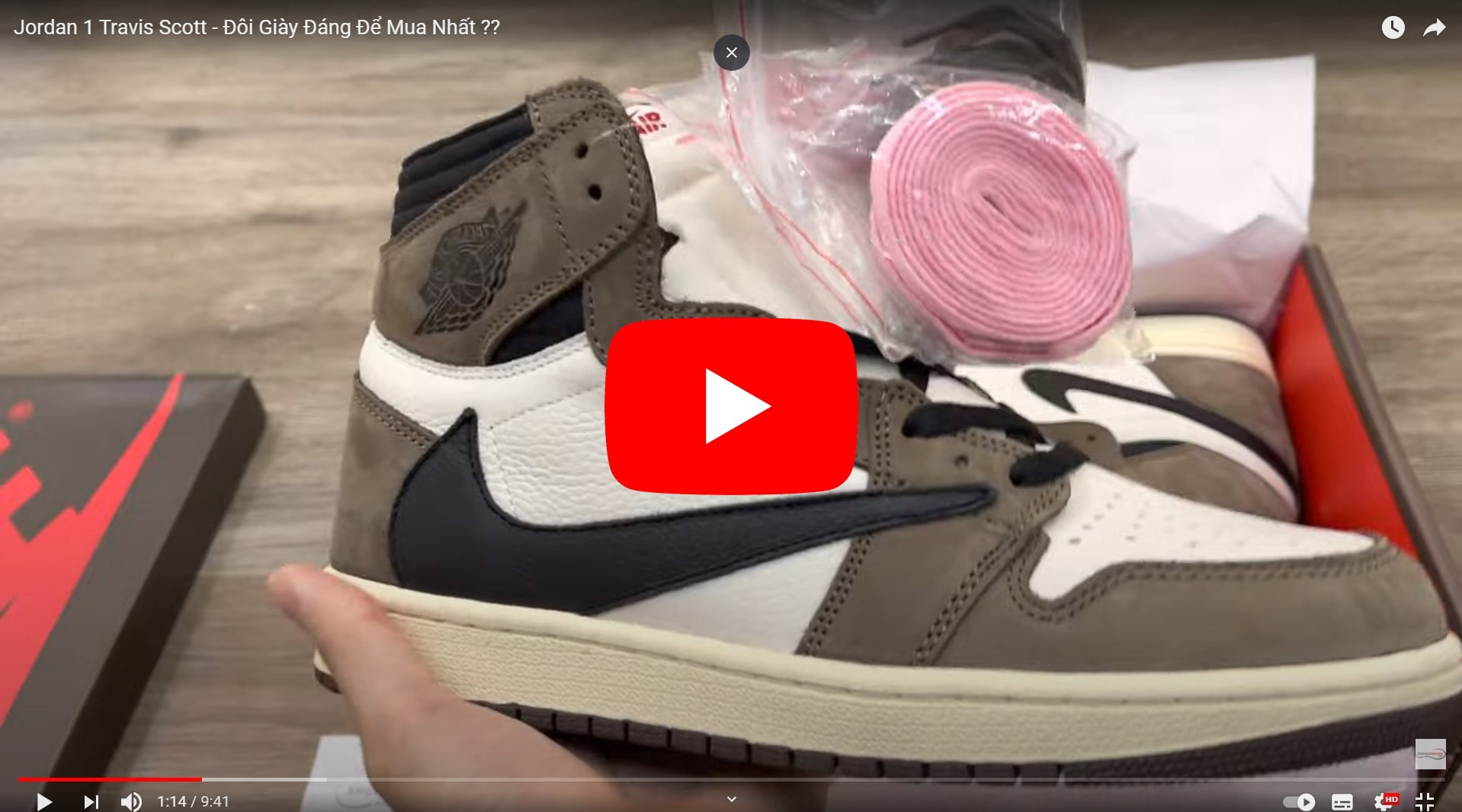 video giay jordan 1 travis scott like auth