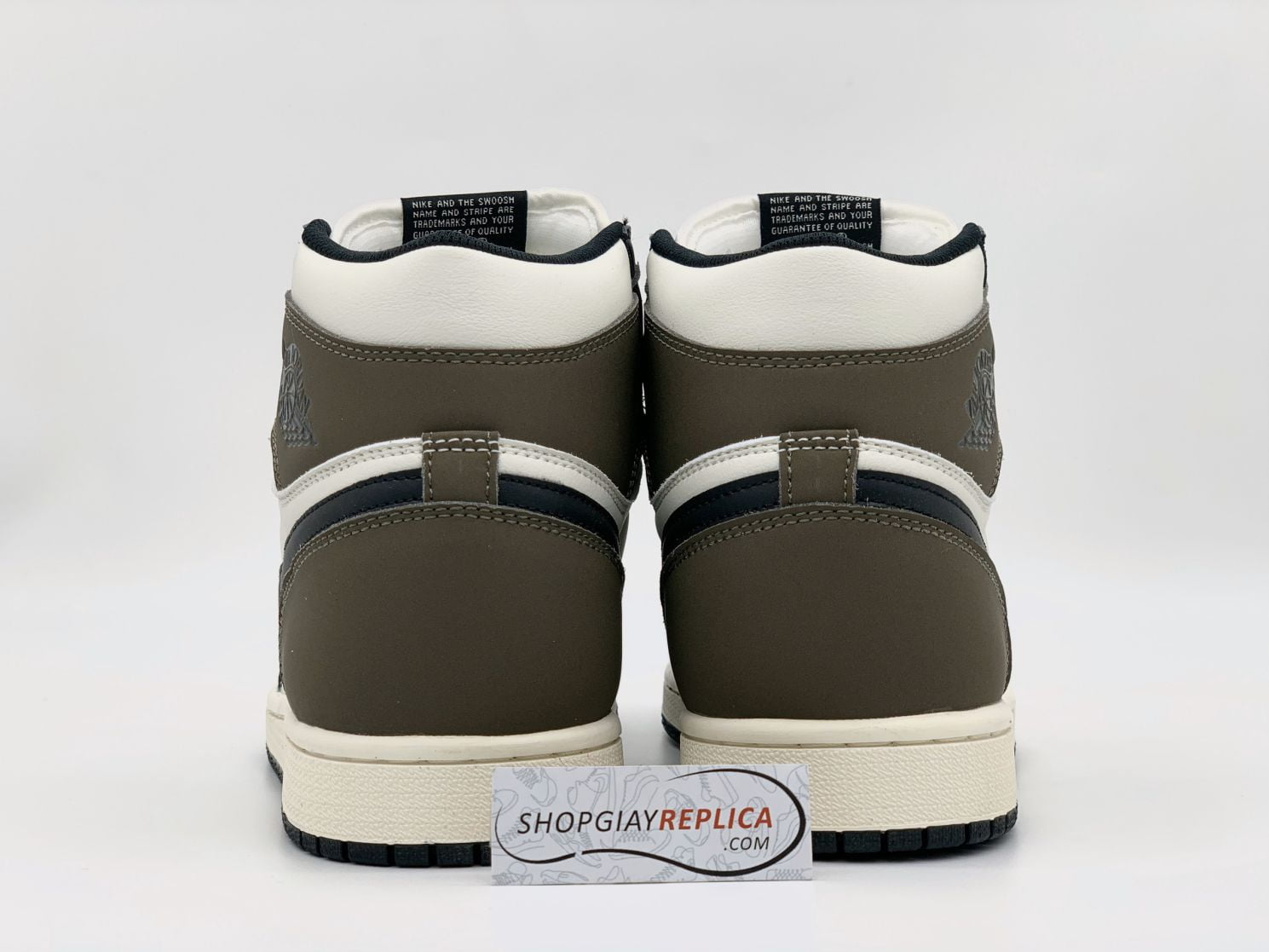 gót giày Nike Air Jordan 1 Retro High Dark Mocha