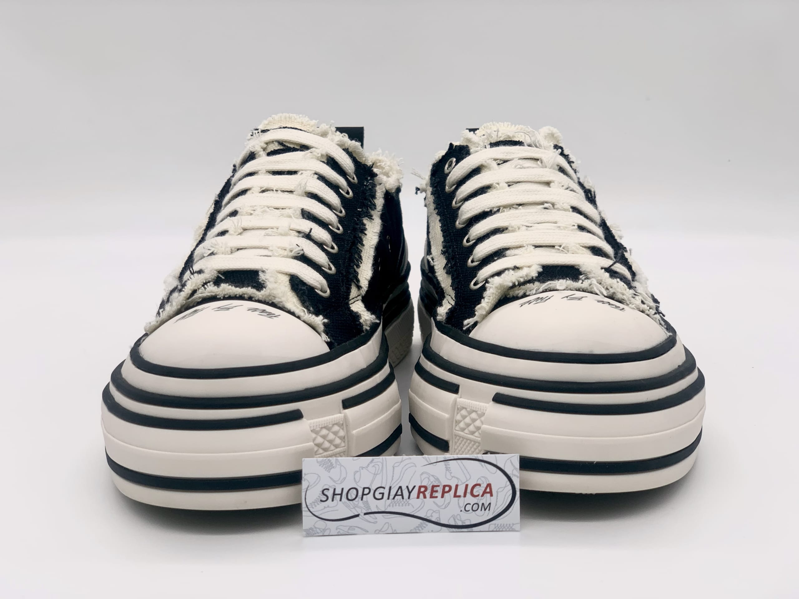 giày xvessel gop low black phiên bản converse