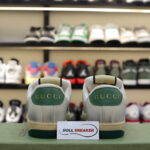 Gucci Screener Leather Green White Like Auth