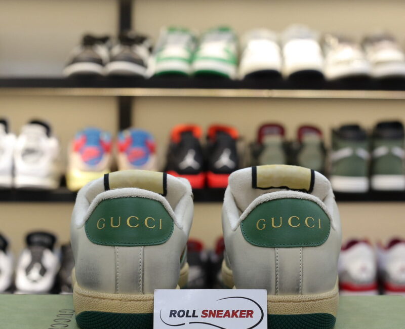 Gucci Screener Leather Green White Like Auth