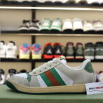 Gucci Screener Leather Green White Like Auth