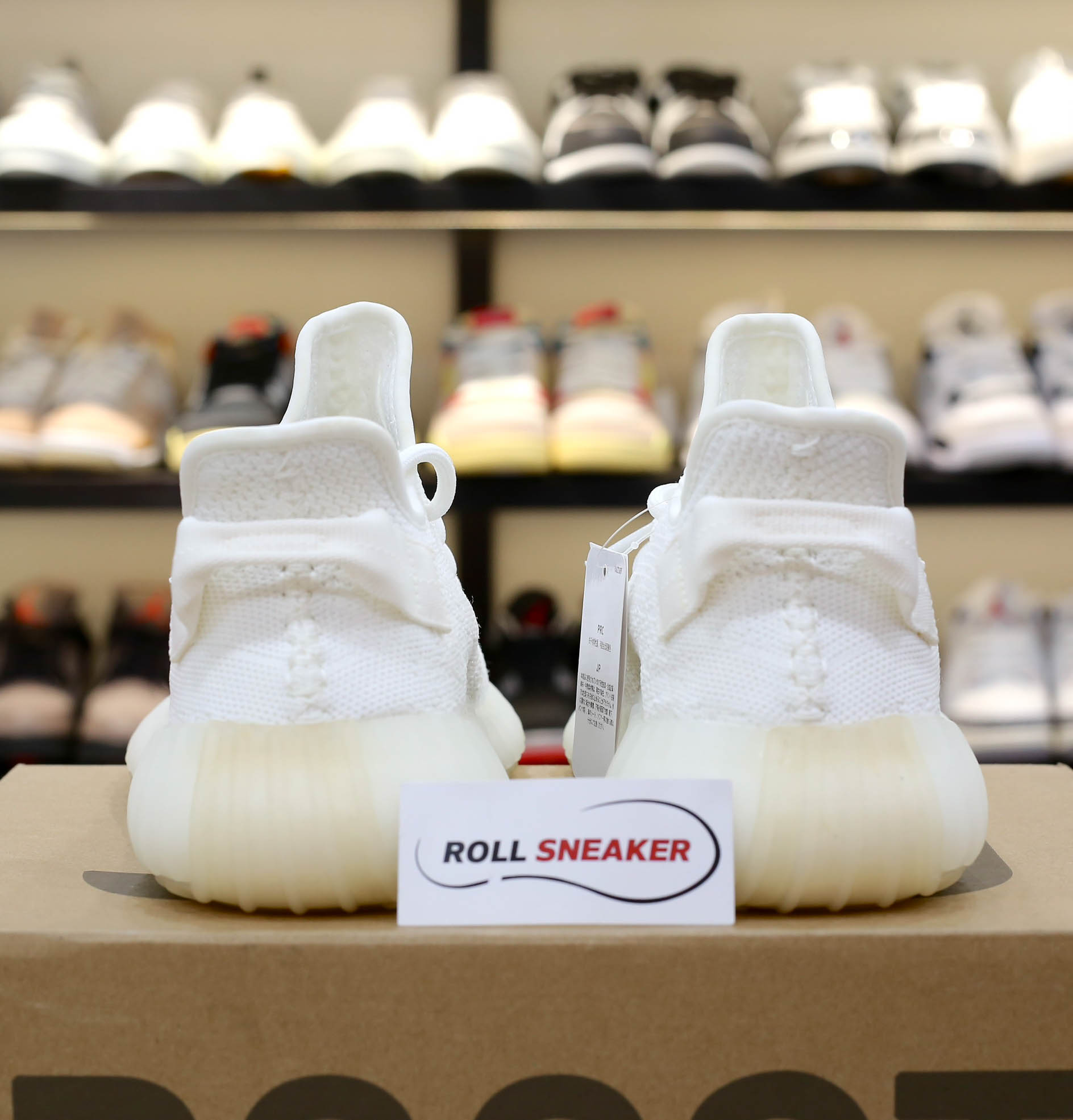 đế boost nén Adidas Yeezy 350 V2 Trắng Cream White rep 1:1