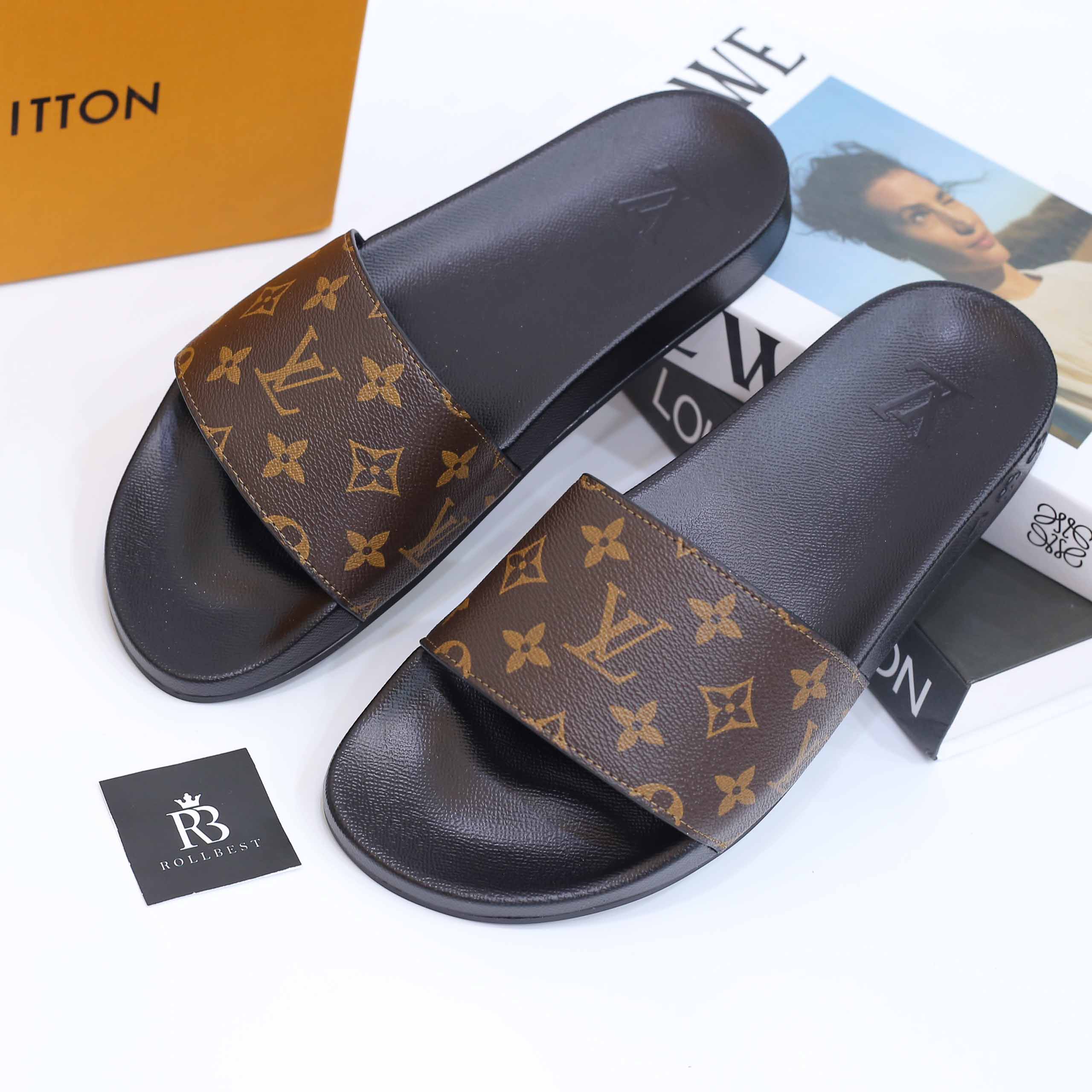 Dép Louis Vuitton Waterfront Mule Monogram Best Quality