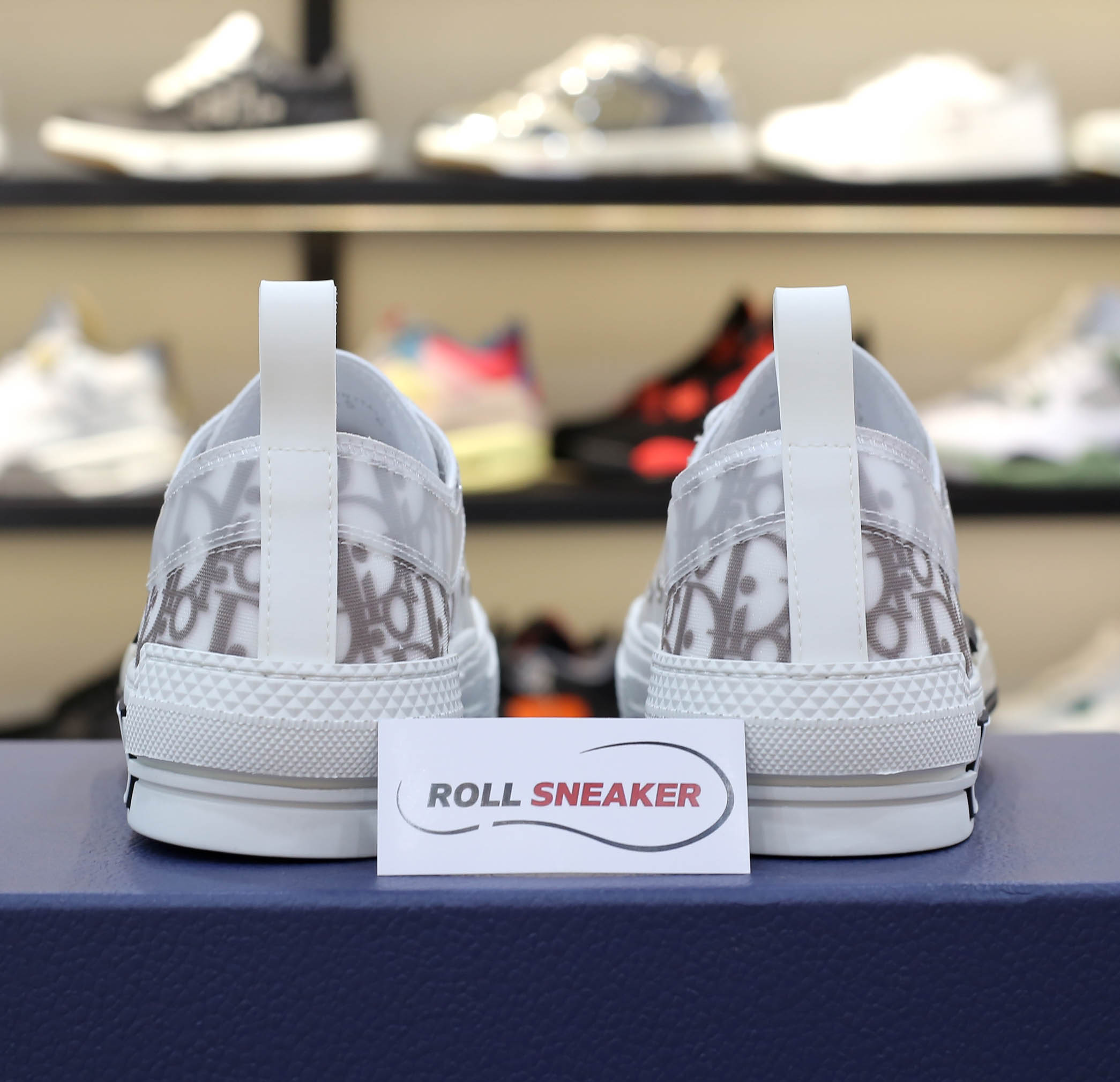 Dior B23 Low Top White Black Oblique Canvas