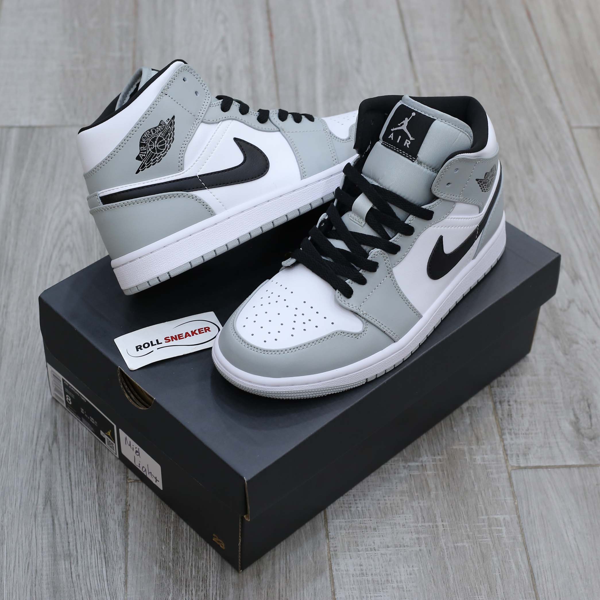 air jordan 1 mid xám cao cổ