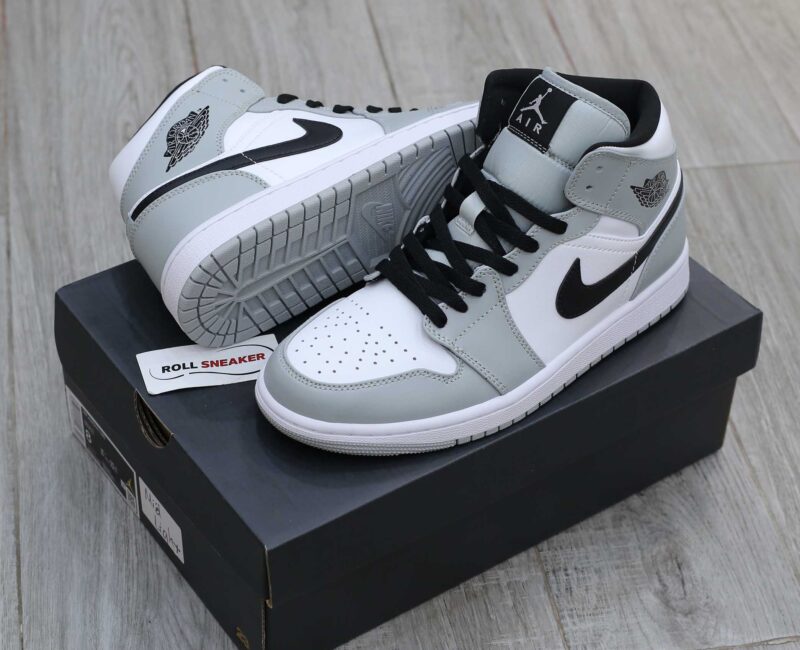 giày nike air jordan 1 mid light smoke grey