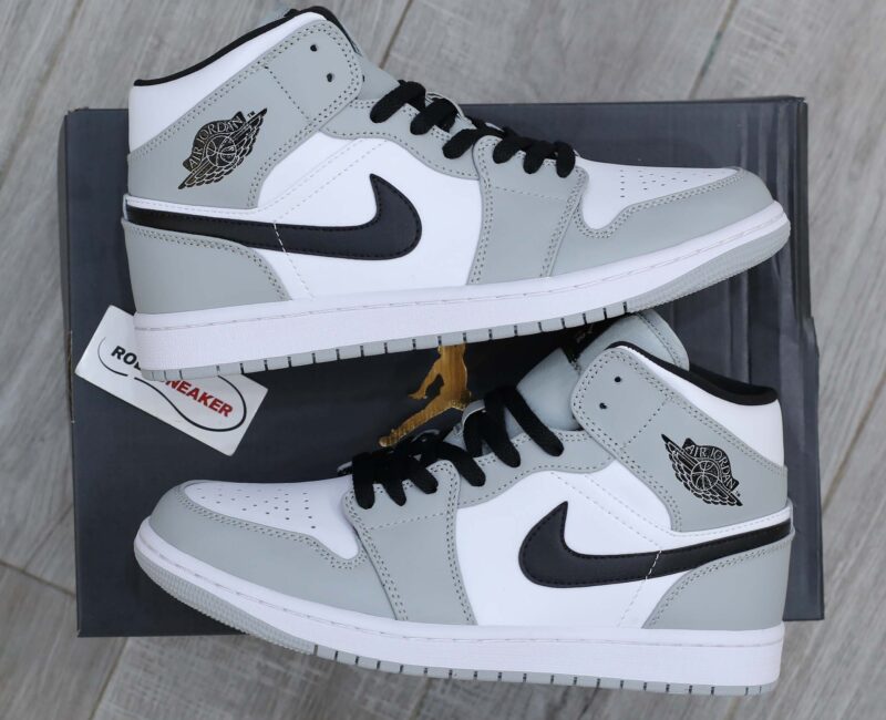 nike jordan 1 mid light smoke grey xám rep 1:1