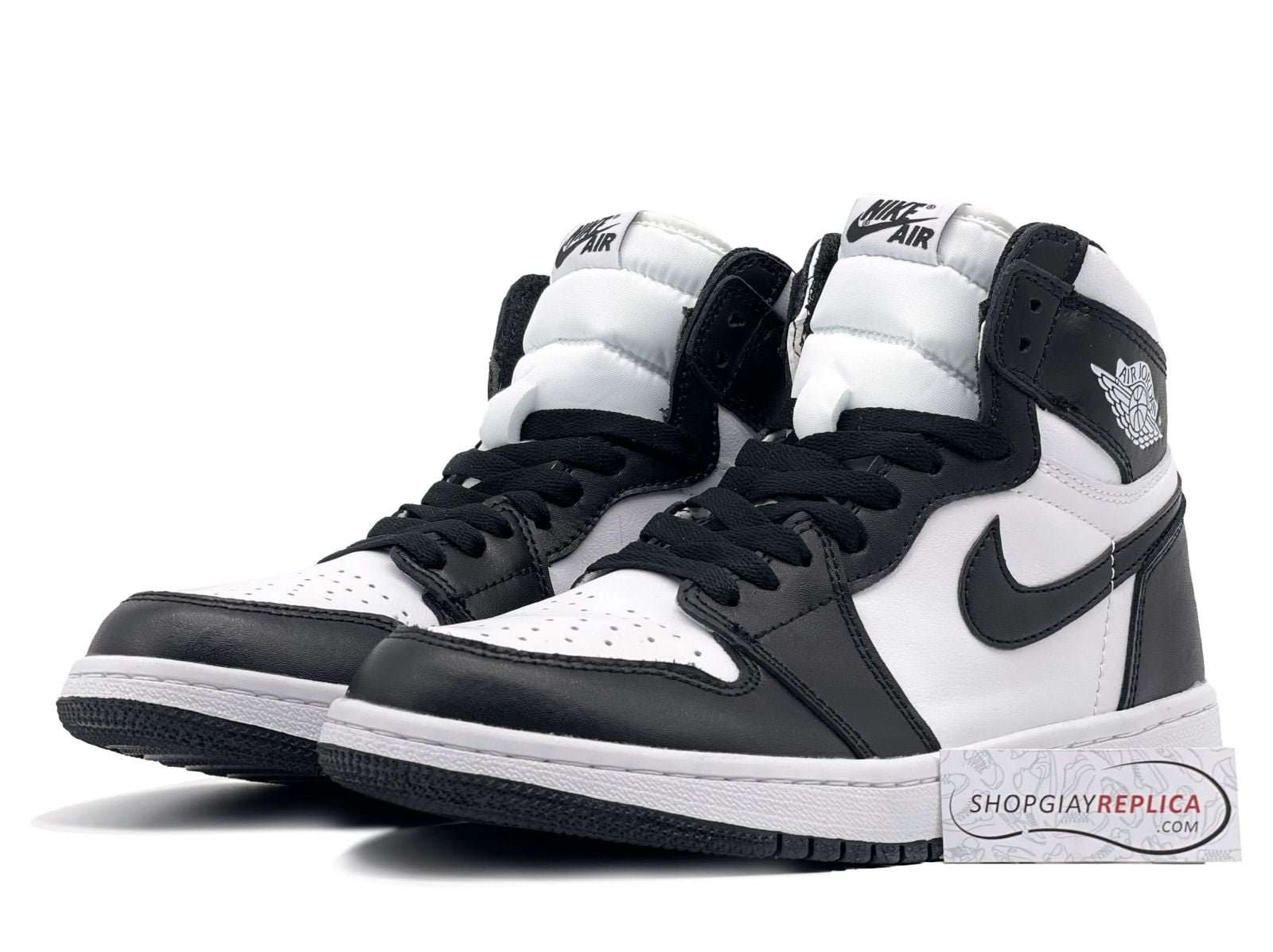 giày nike jordan 1 high black white Rep11