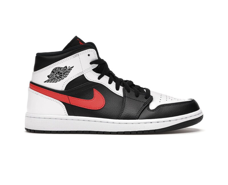 Jordan 1 Mid Black Chile Red White replica
