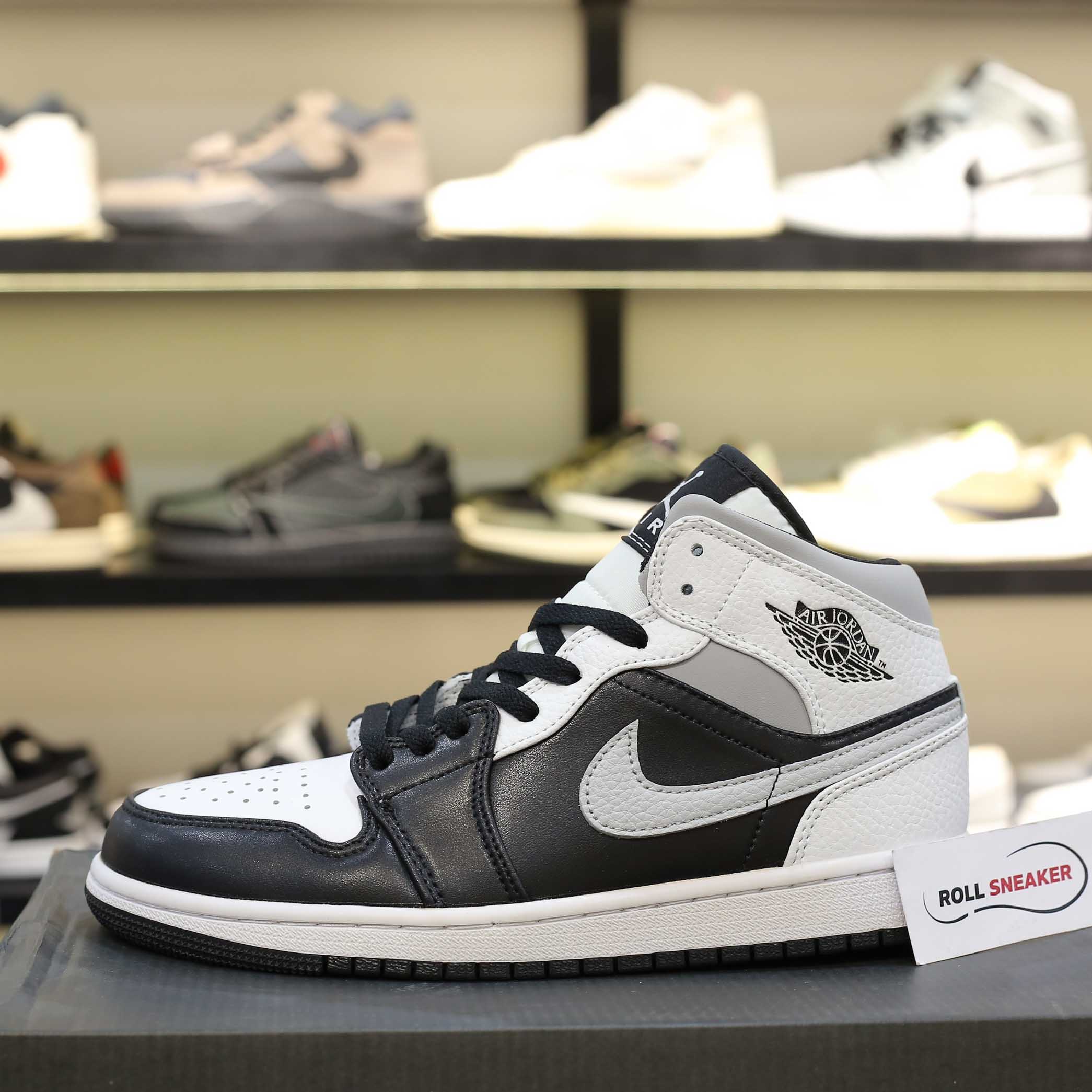 Giày Nike Air Jordan 1 Mid White Shadow