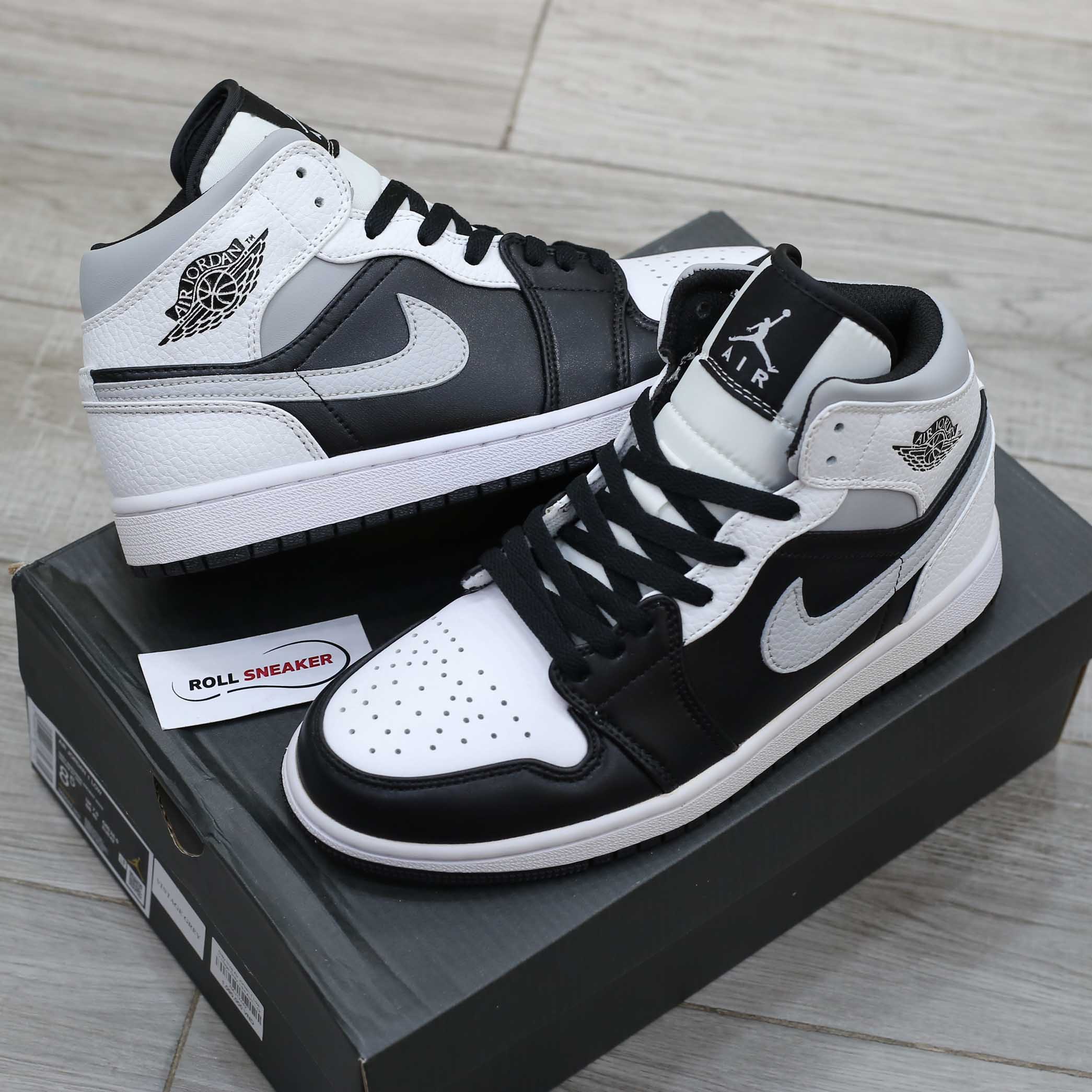 Giày Nike Air Jordan 1 Mid White Shadow