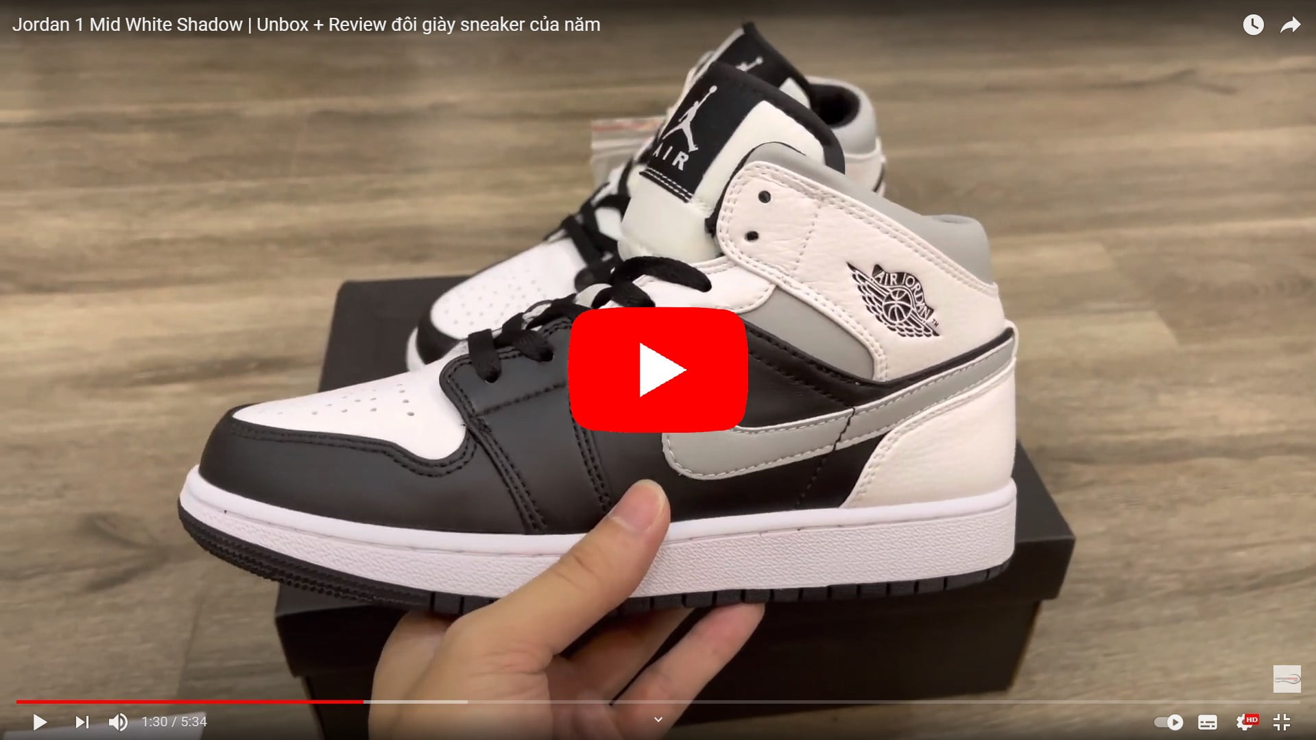 Review jordan 1 mid white shadow