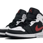 Nike Air Jordan 1 Mid Black Chile Red White rep