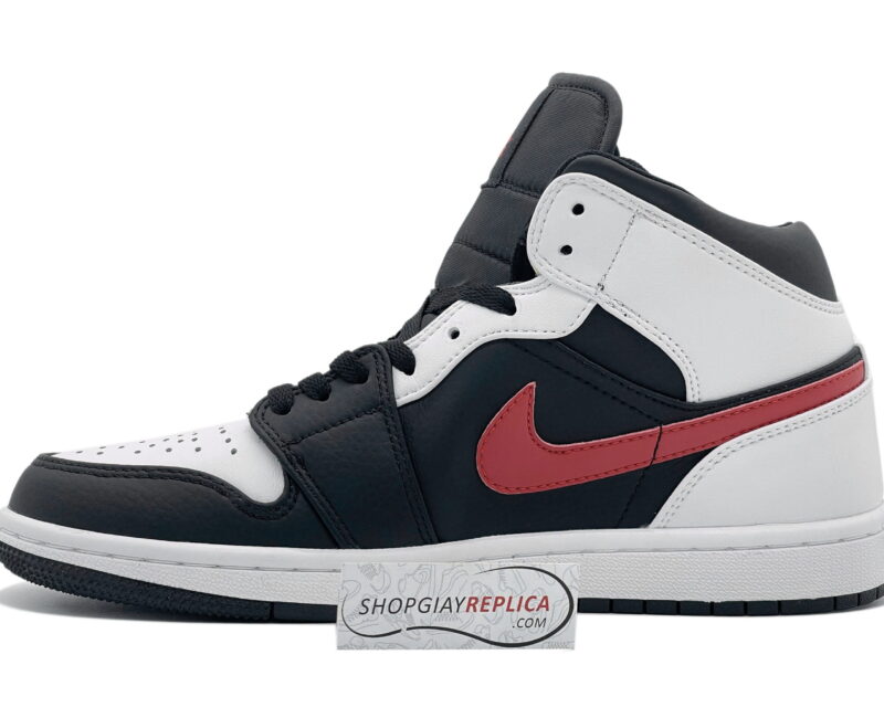 Nike Air Jordan 1 Mid Black Chile Red White