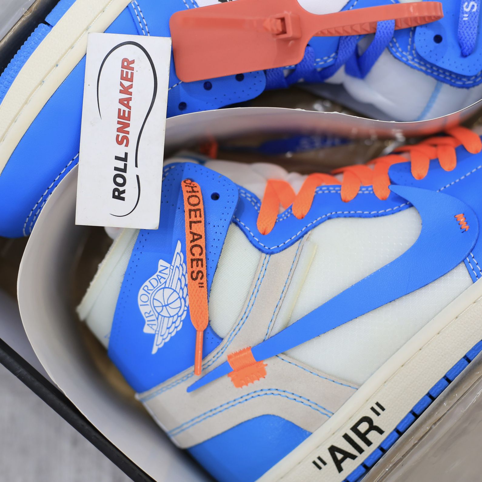 Giày Nike Air Jordan 1 Off White Blue Xanh Like Auth