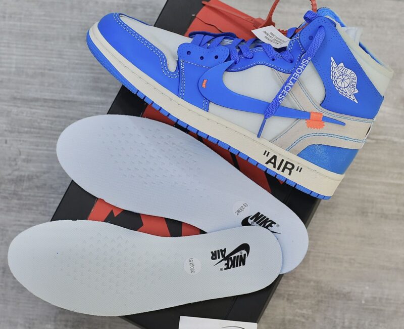 Giày Nike Air Jordan 1 Off White Blue Xanh Like Auth