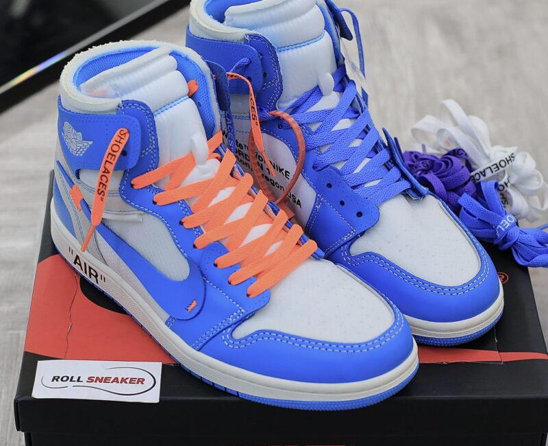 Giày Nike Air Jordan 1 Off White Blue Xanh Like Auth