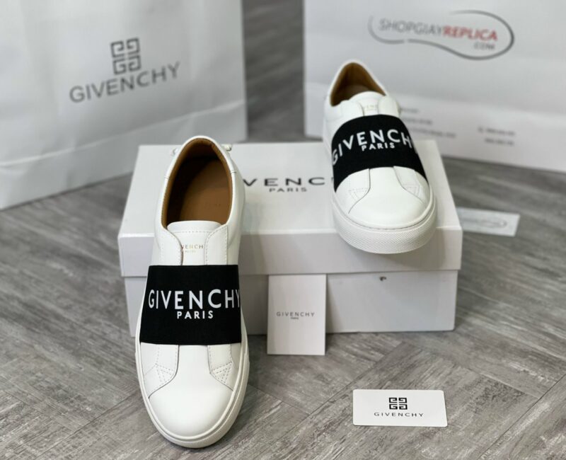 giày givenchy paris strap trắng đen
