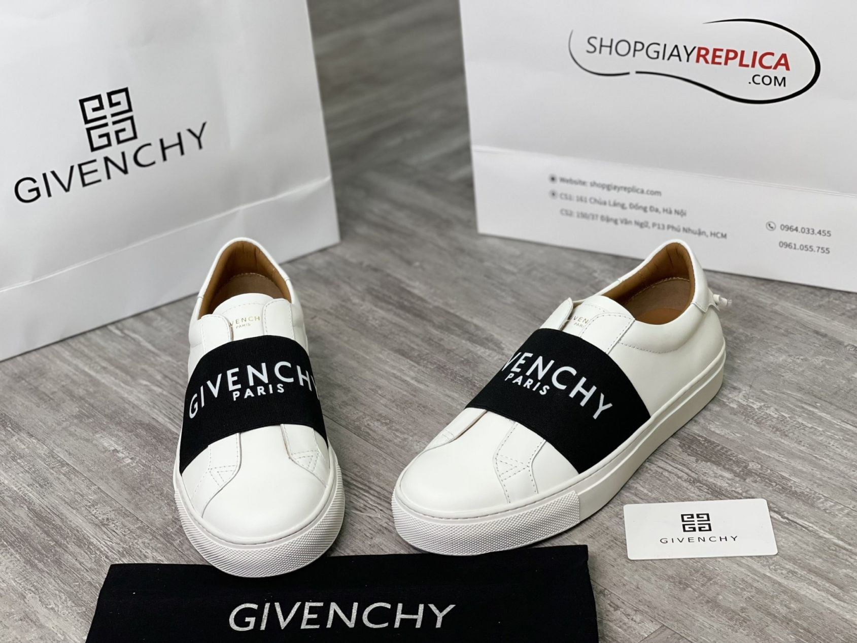 giày Givenchy trắng đen siêu cấp paris strap