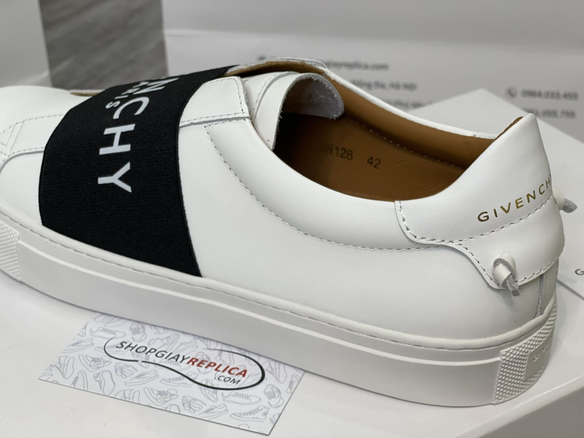 Giày Givenchy Paris Strap Trắng Đen Like Auth