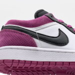 Swoosh Nike Jordan 1 Low Black Active Fuchsia