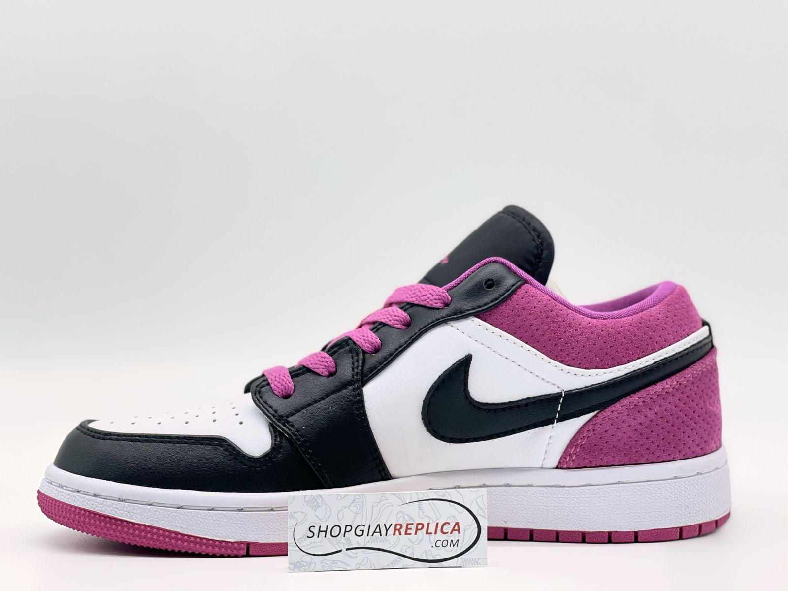 Giày Nike Air Jordan 1 Low Black Active Fuchsia Binz Rep11