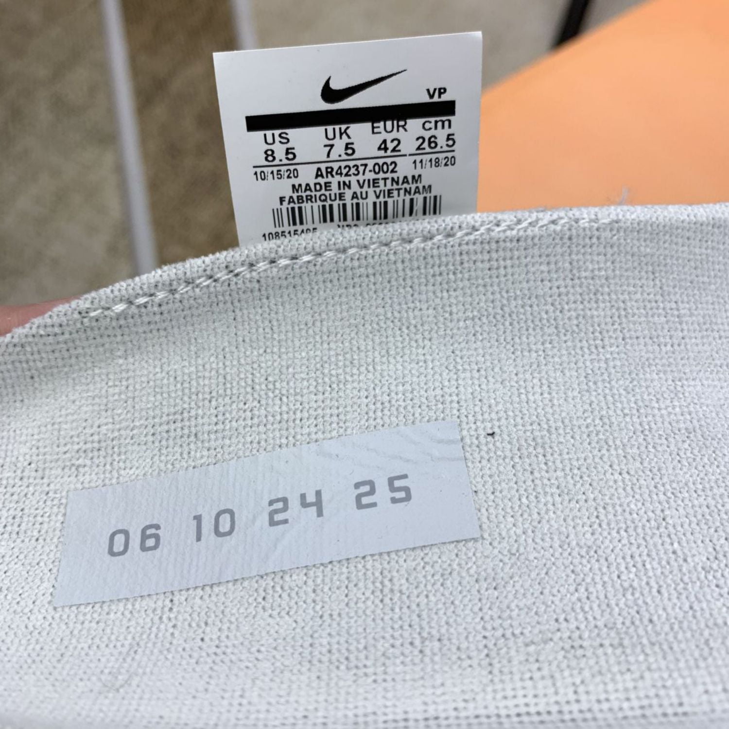 Nike Air Fear of God 1 Light Bone