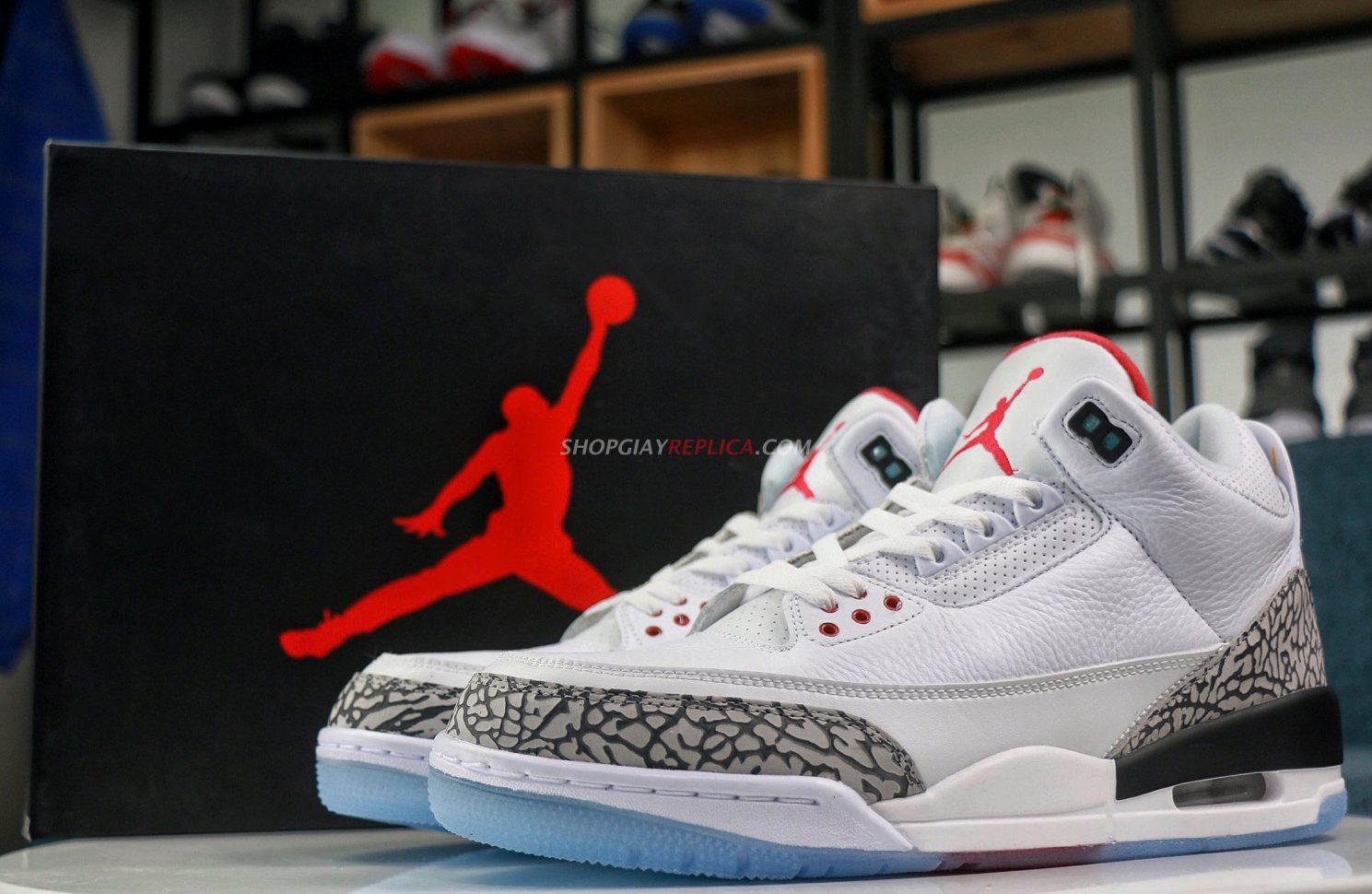 giày Nike Air Jordan 3 Retro White Cement rep 11 like auth