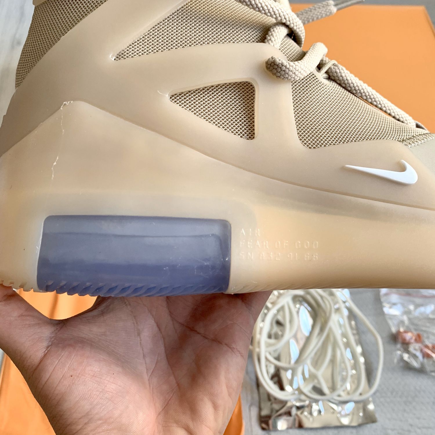 Nike Air Fear of God 1 Oatmeal Like Auth rep