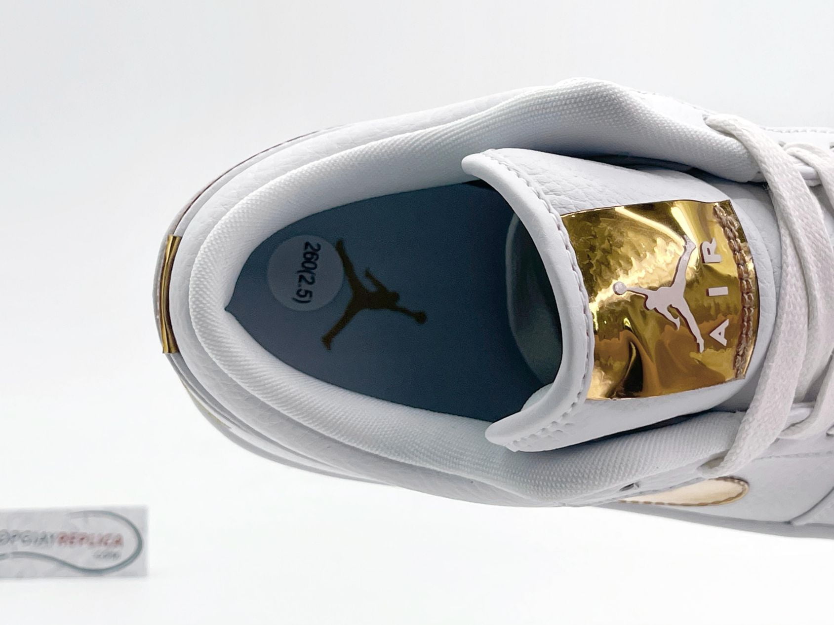 Nike Air Jordan 1 Low White Metallic Gold 11