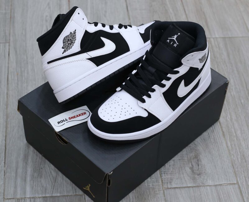 Nike Air Jordan 1 Mid Tuxedo White Black rep 11