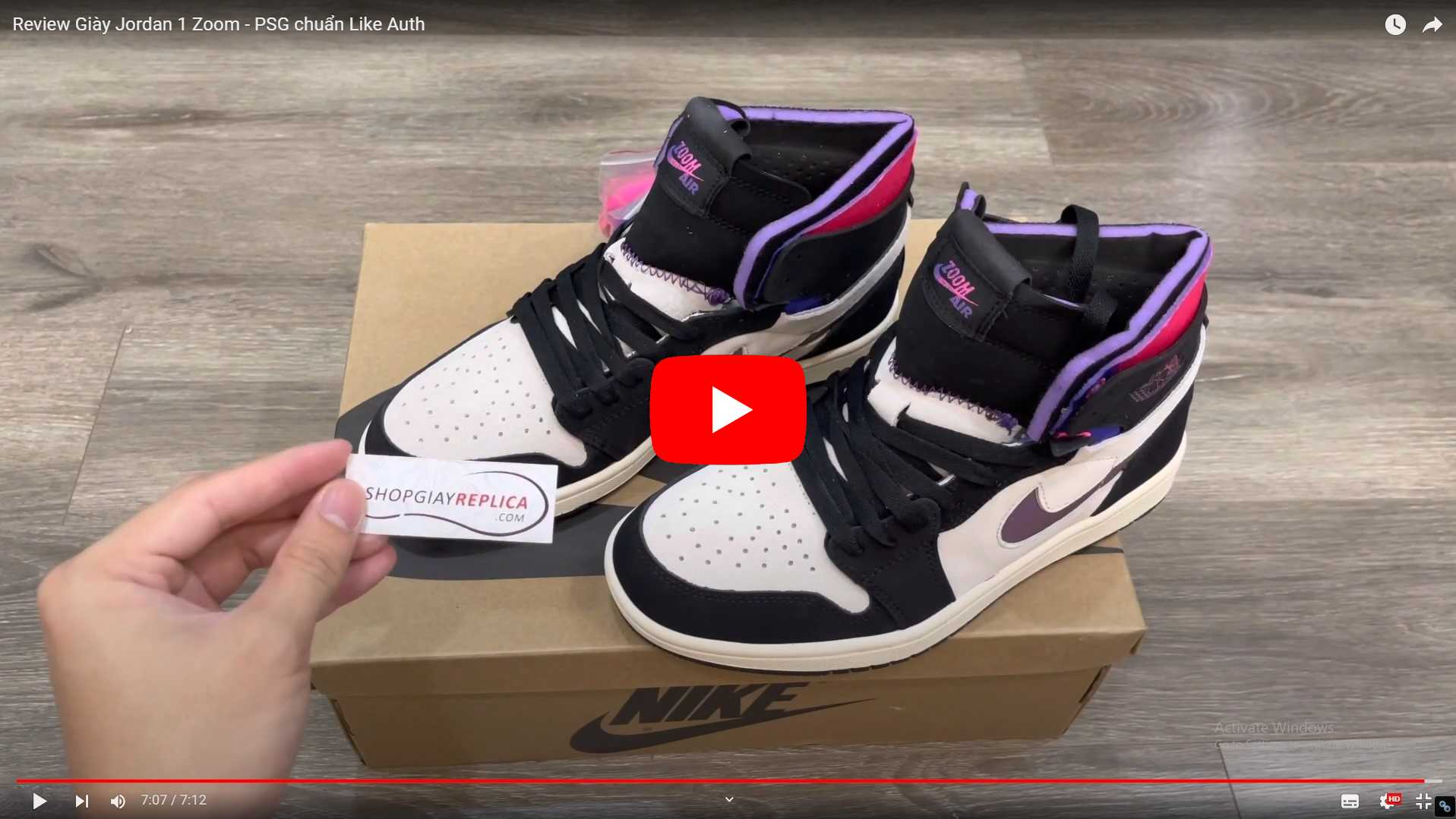 video giay jordan 1 zoom cmft psg like auth